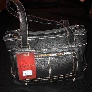 NWT Tignanello Black Leather Purse/Bag